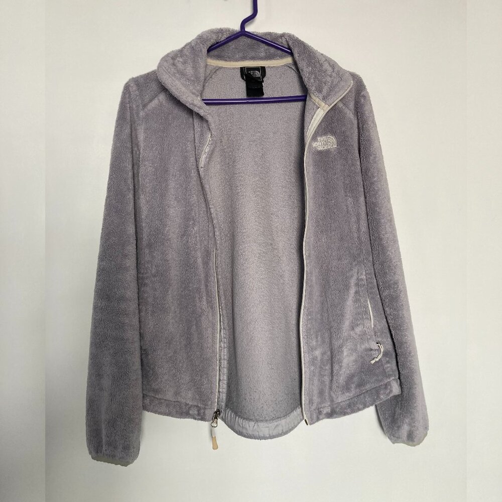 Fuzzy north face jacket